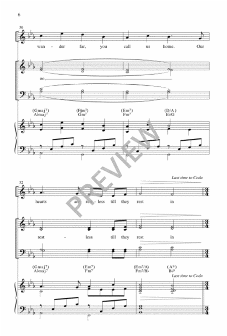 Our Hearts Are Restless 4-Part scores gallery preview page 5