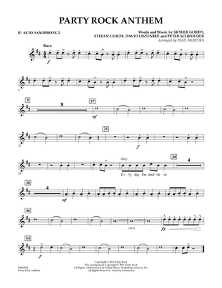 Party Rock Anthem - Eb Alto Saxophone 2