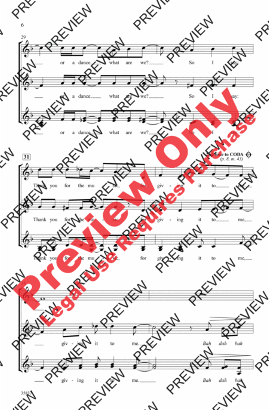 Thank You for the Music Women's Choir scores gallery preview page 6