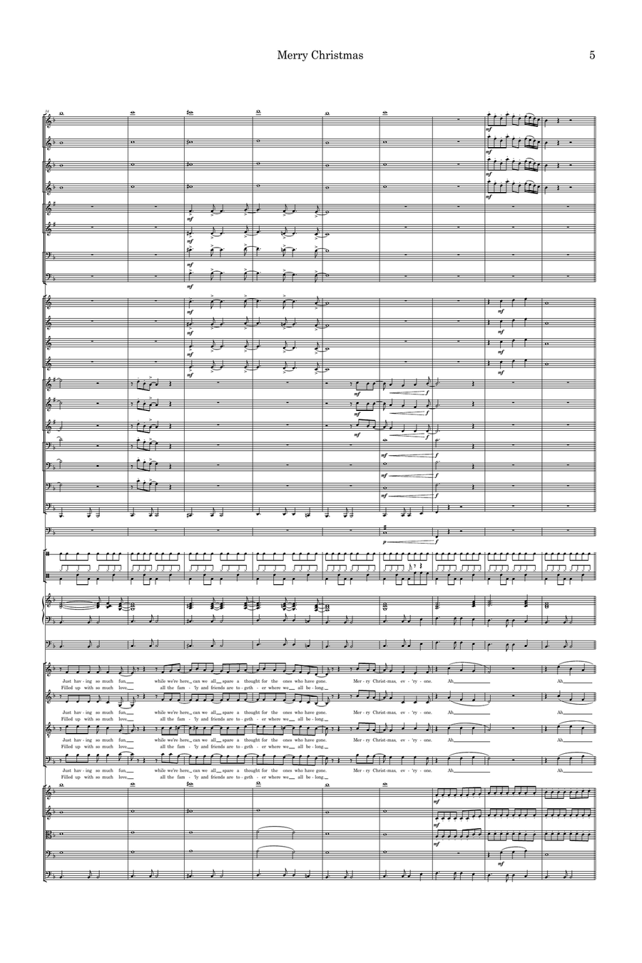 Merry Christmas Merry Christmas Full Orchestra scores gallery preview page 5