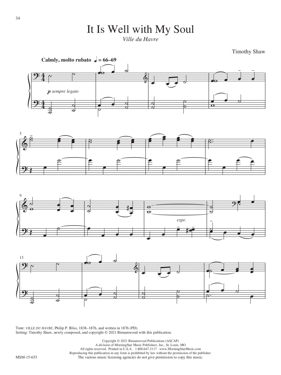 It Is Well with My Soul Piano Solo scores gallery preview page 1