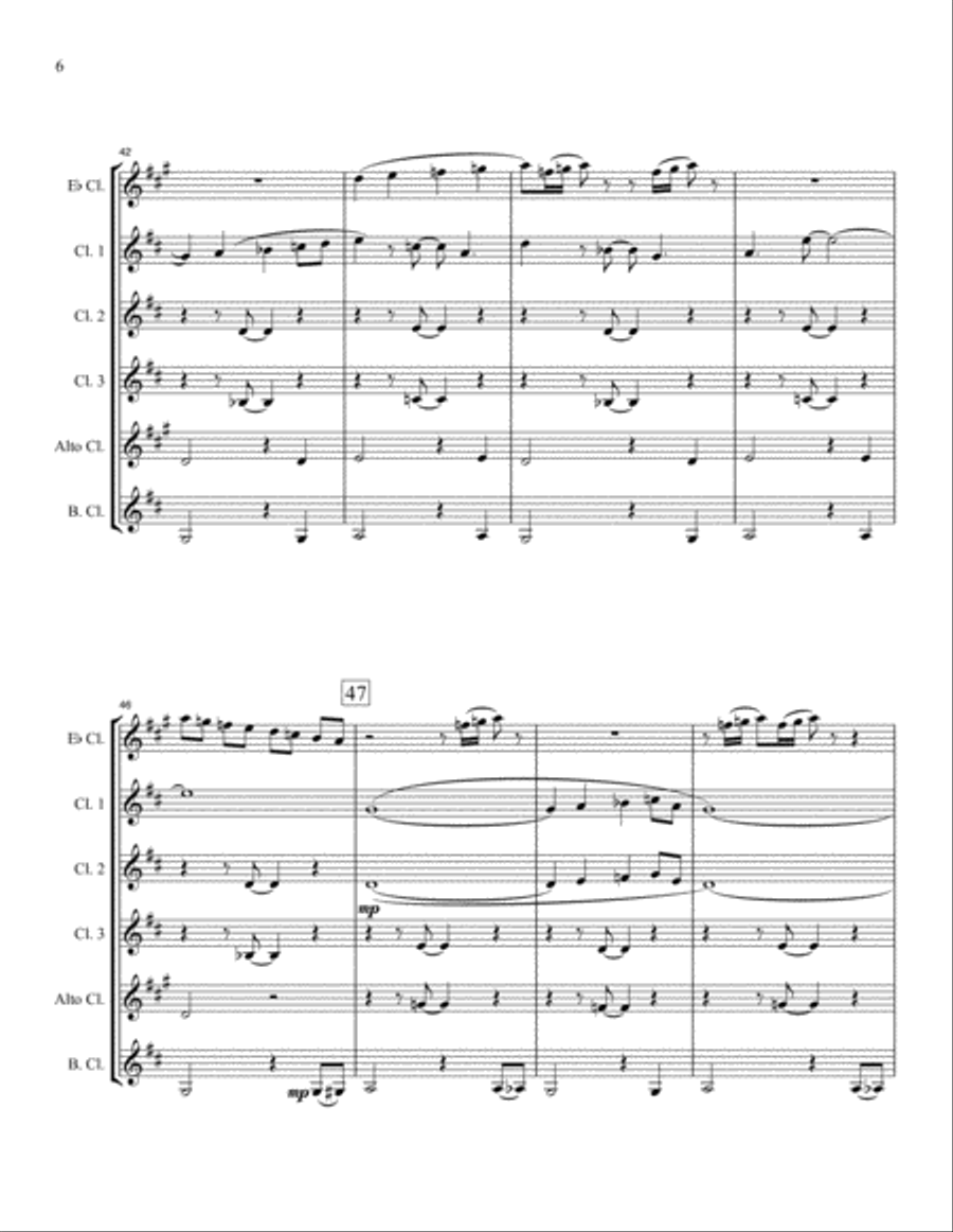 Olympic Prelude for Clarinet Choir Clarinet Choir scores gallery preview page 6