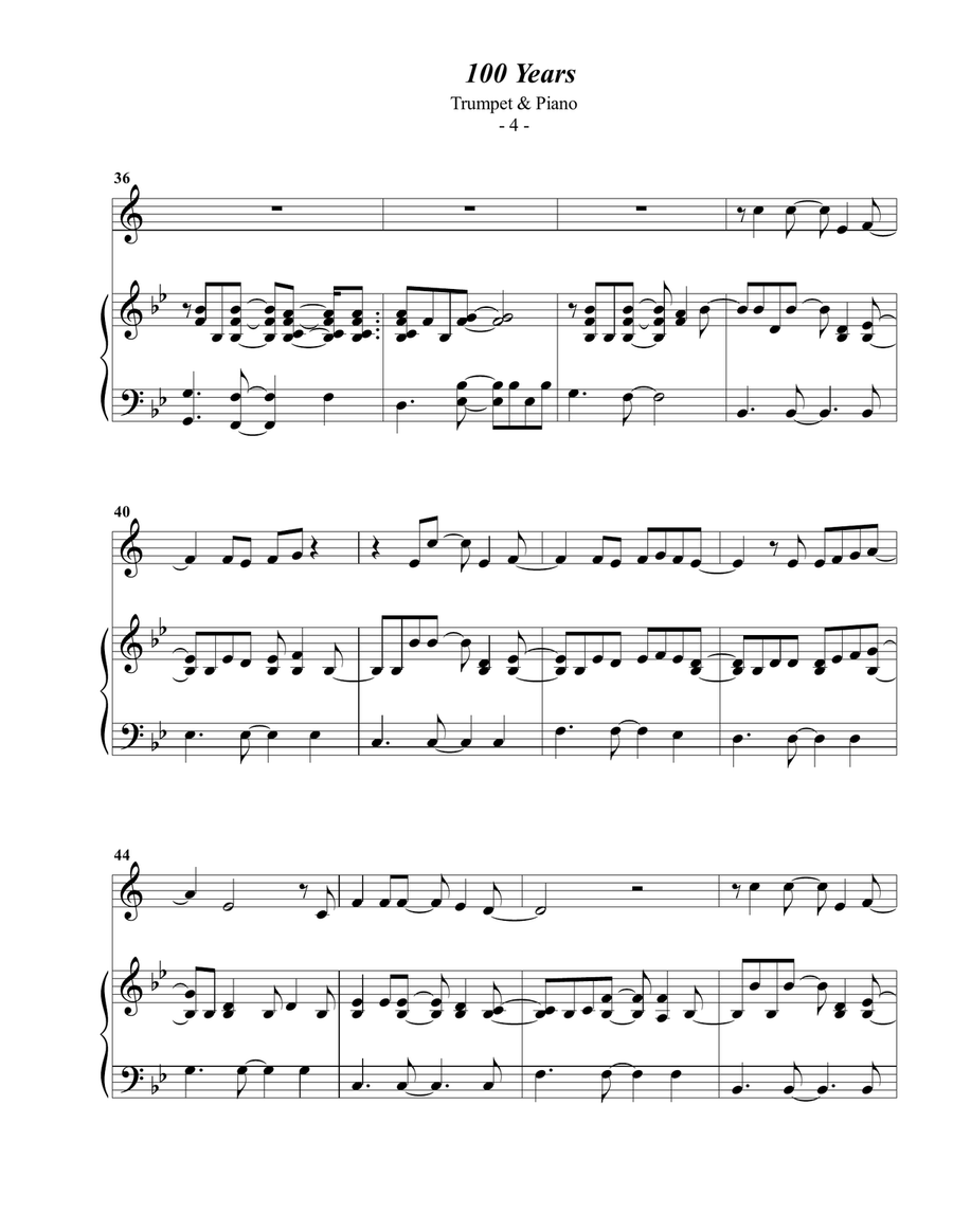 100 Years Trumpet Solo scores gallery preview page 4