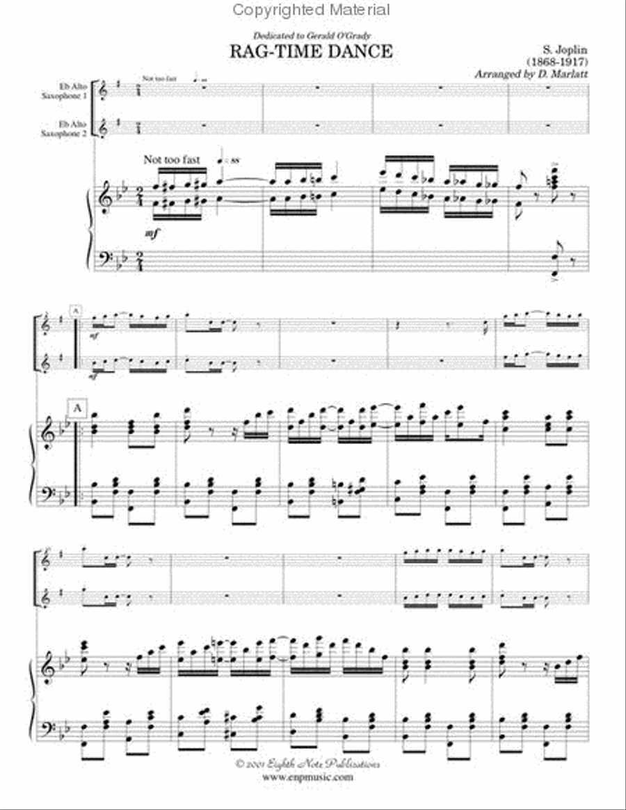 Rag-Time Dance Woodwind Duet scores gallery preview page 2