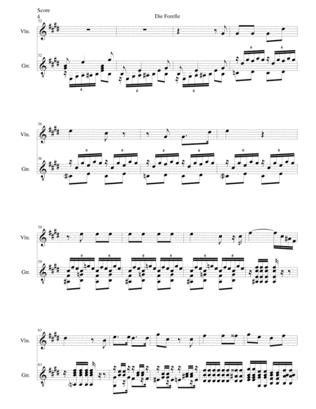 Die Forelle (The Trout) for violin and guitar image number null