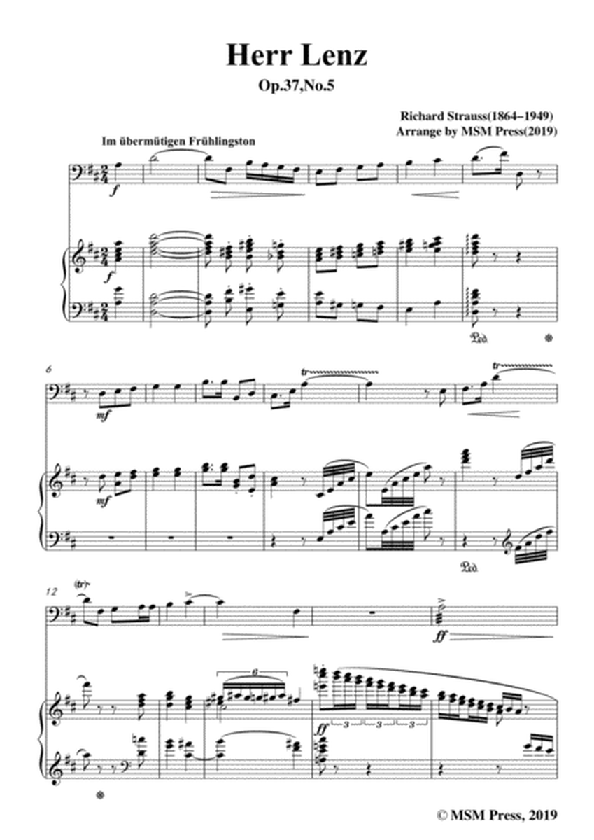 Richard Strauss-Herr Lenz, for Cello and Piano image number null