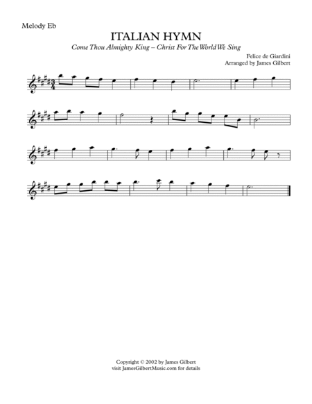 ITALIAN HYMN (Come Thou Almighty King) image number null