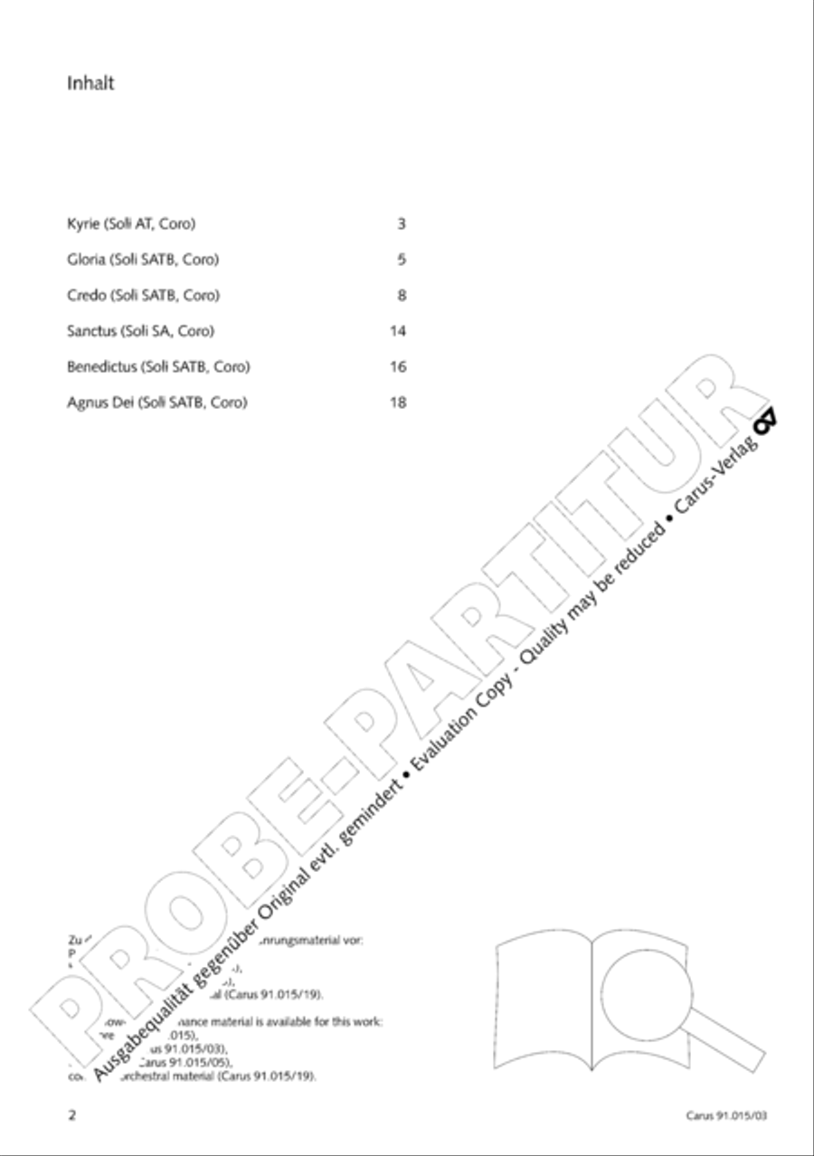 Mass in C (Missa in C) 4-Part scores gallery preview page 3