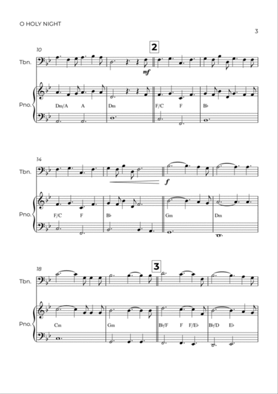 O Holy Night Easy Piano scores gallery preview page 3