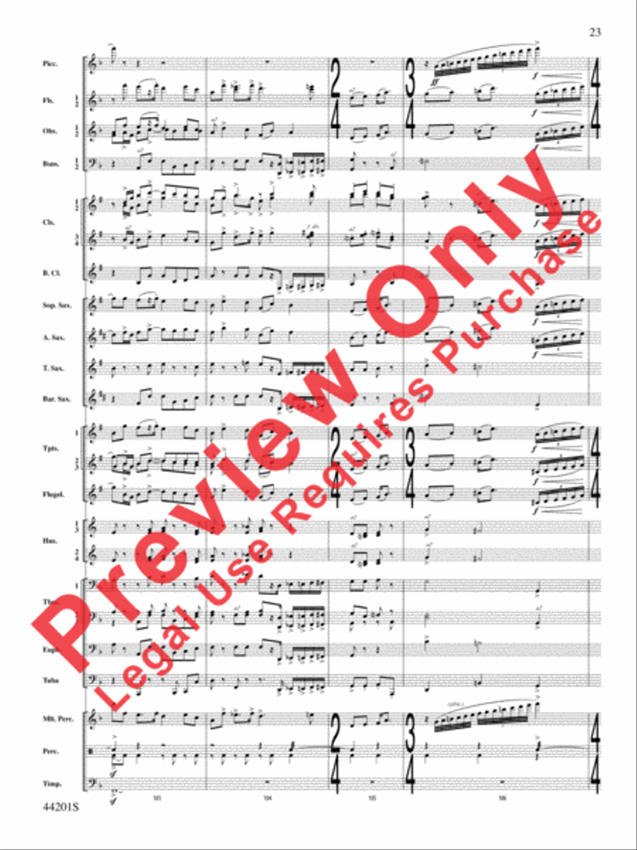 Handel in the Strand Concert Band scores gallery preview page 24