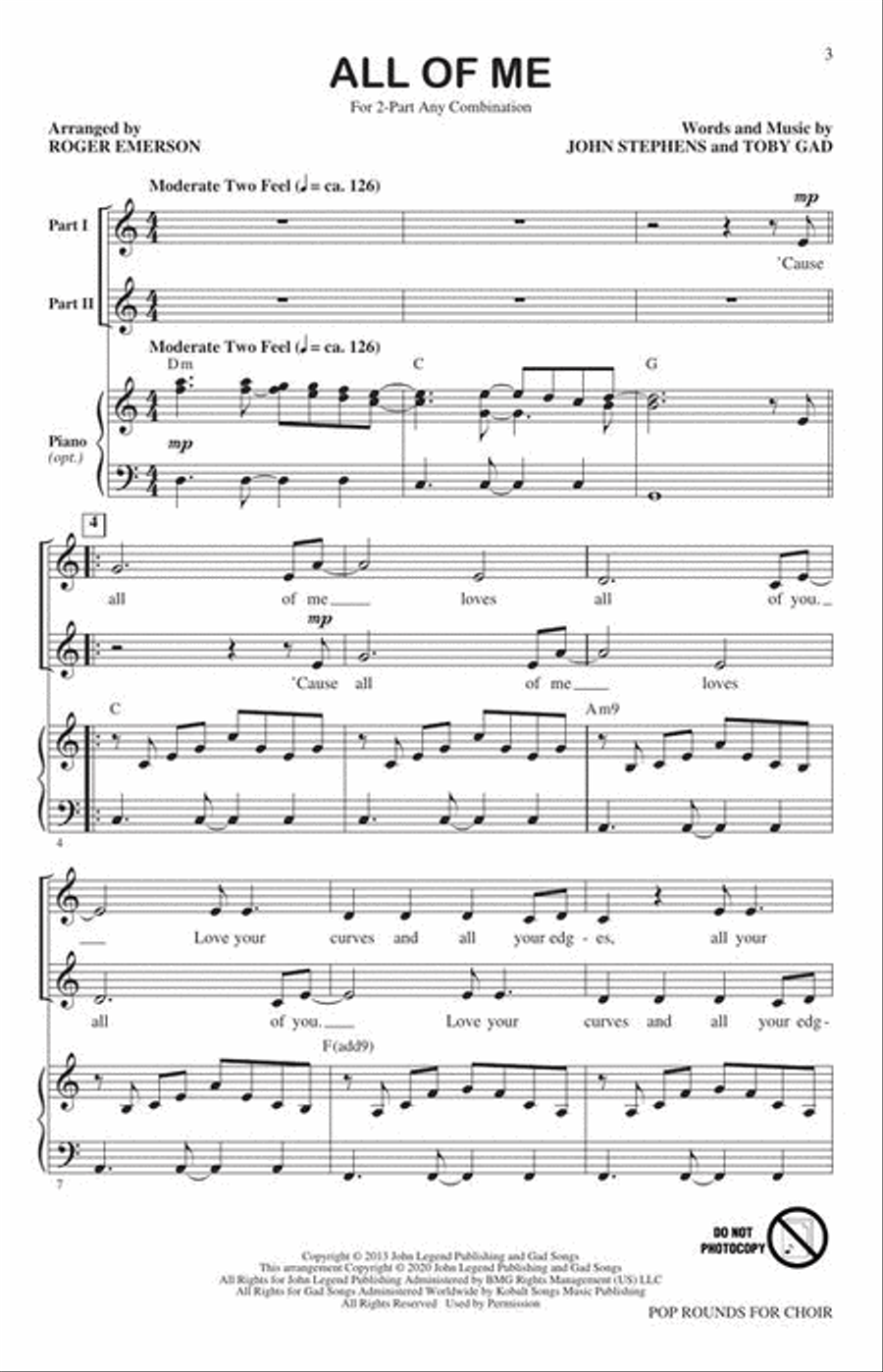 Pop Rounds for Choir 2-Part scores gallery preview page 5