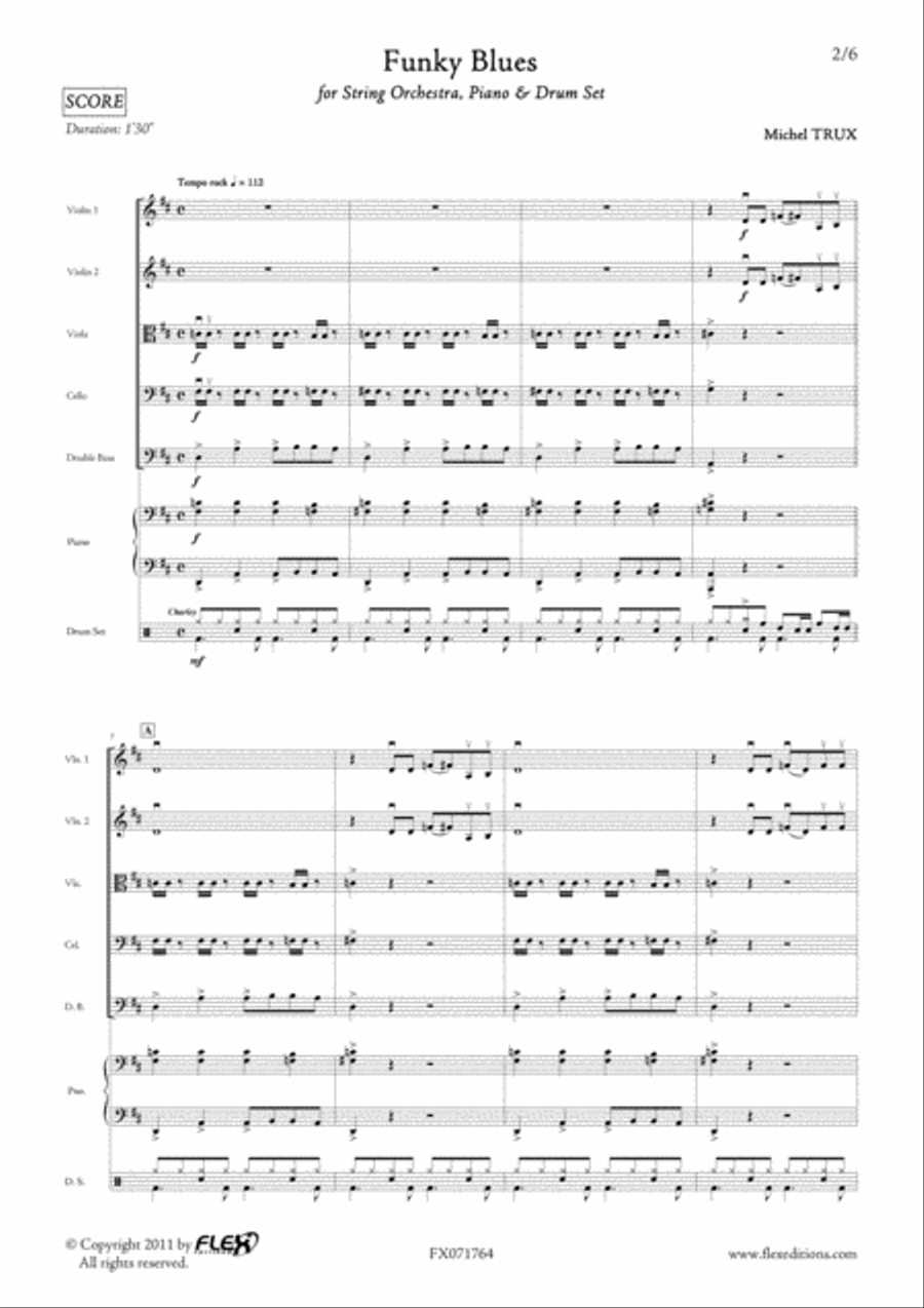 Funky Blues String Orchestra scores gallery preview page 2