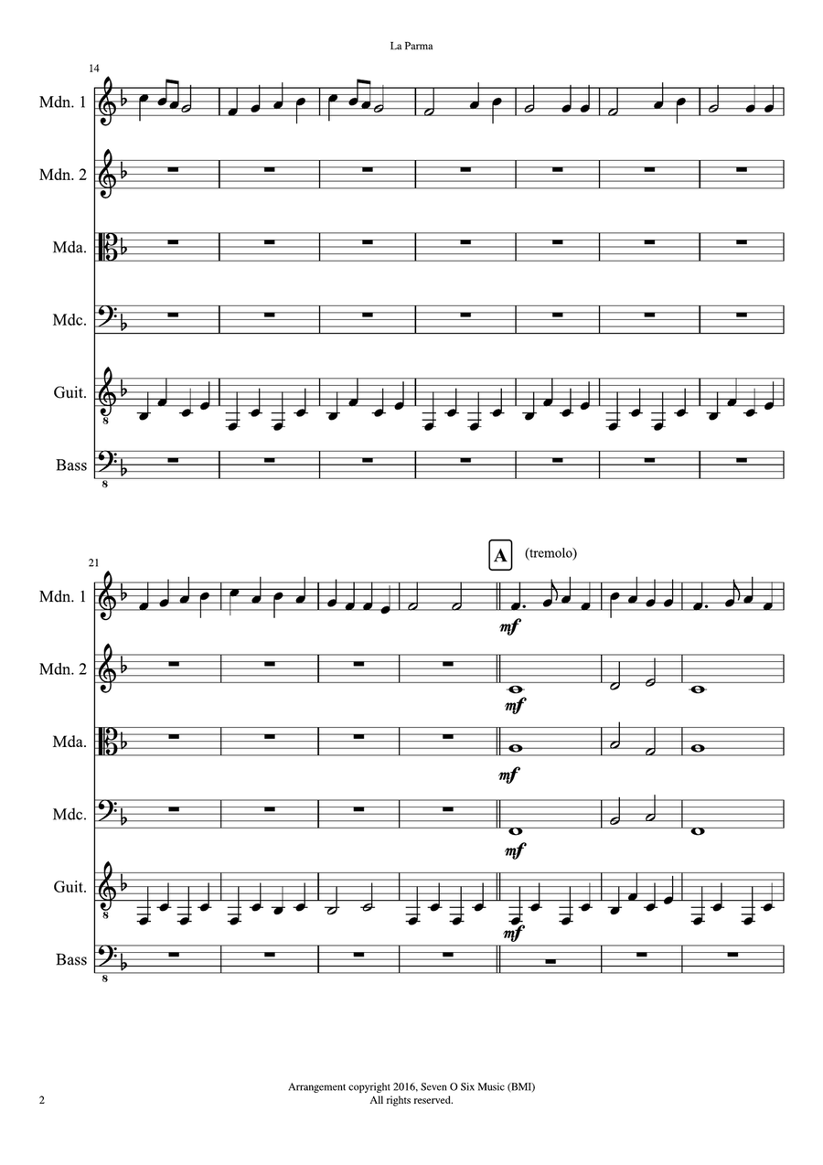 La Parma Mandolin scores gallery preview page 3