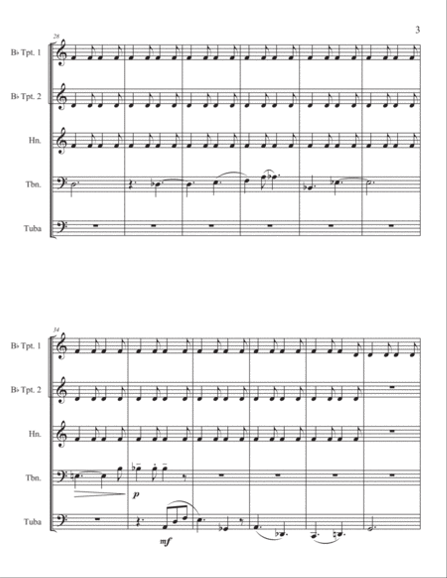 Resistance Underneath Biomechanical Sentinels Brass Ensemble scores gallery preview page 3
