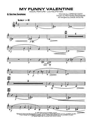 My Funny Valentine: E-flat Baritone Saxophone