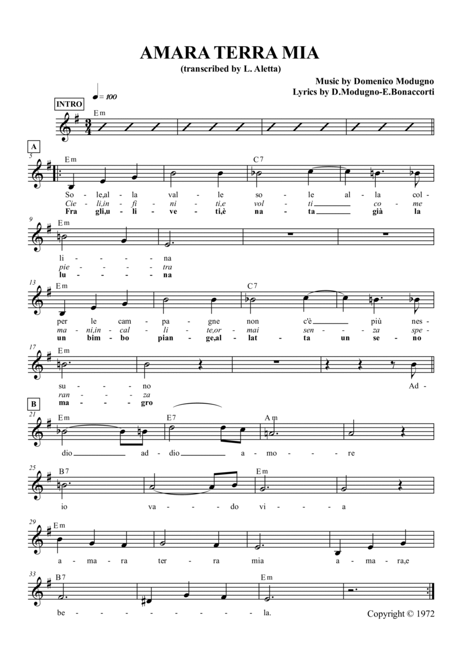 Amara Terra Mia Small Ensemble scores gallery preview page 1