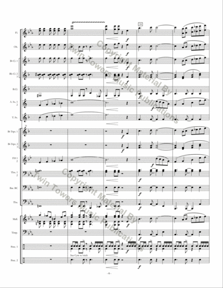 Skyline Fanfare and Theme Concert Band scores gallery preview page 7