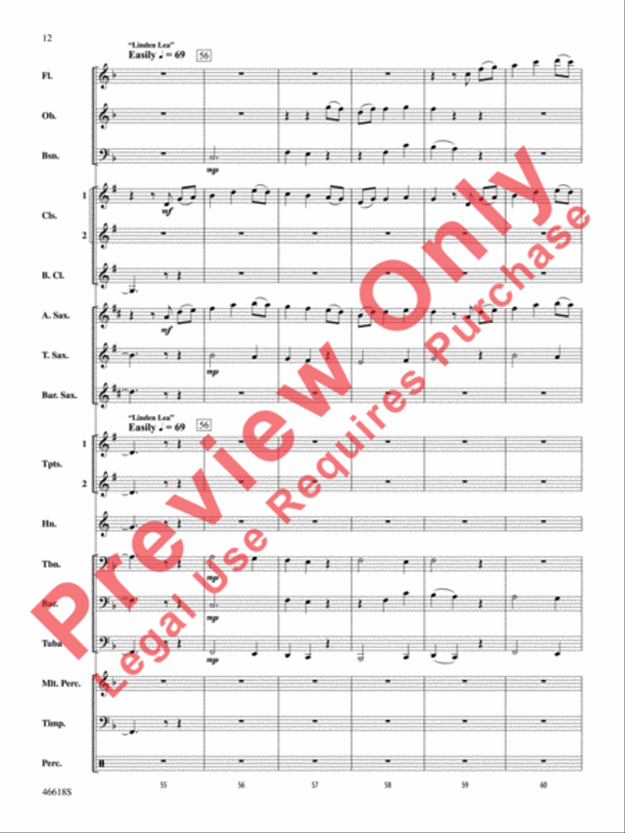 A Ralph Vaughan Williams Portrait Concert Band scores gallery preview page 13
