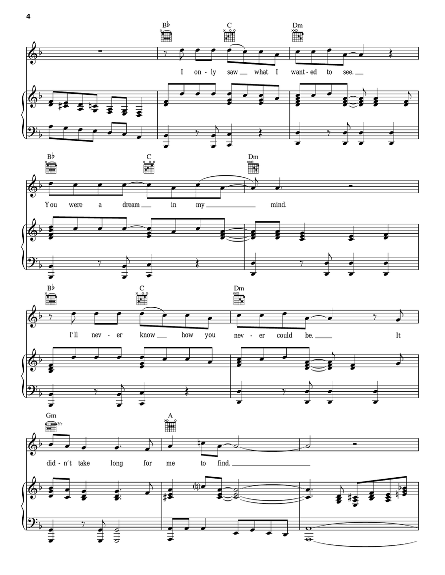 If It Wasn't For Bad Piano, Vocal, Guitar scores gallery preview page 4