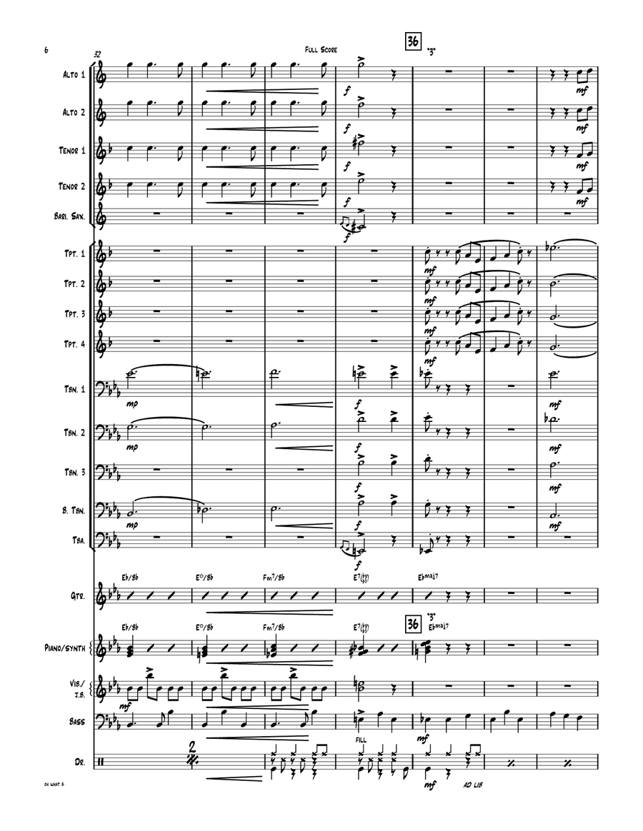 Oh, What A Beautiful Mornin' Jazz Ensemble scores gallery preview page 6