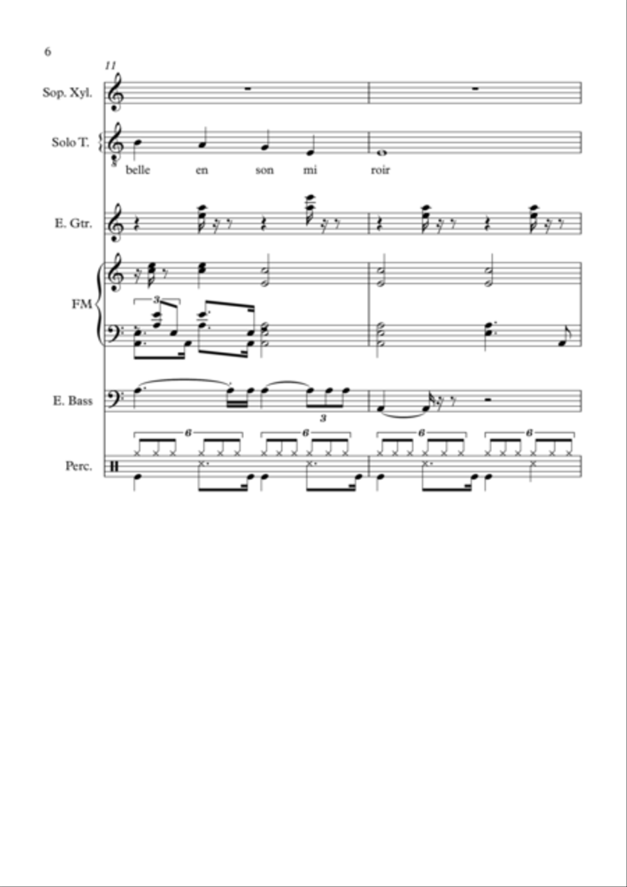 les yeux bleus Jazz Ensemble scores gallery preview page 6