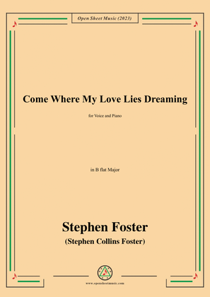 S. Foster-Come Where My Love Lies Dreaming,in B flat Major