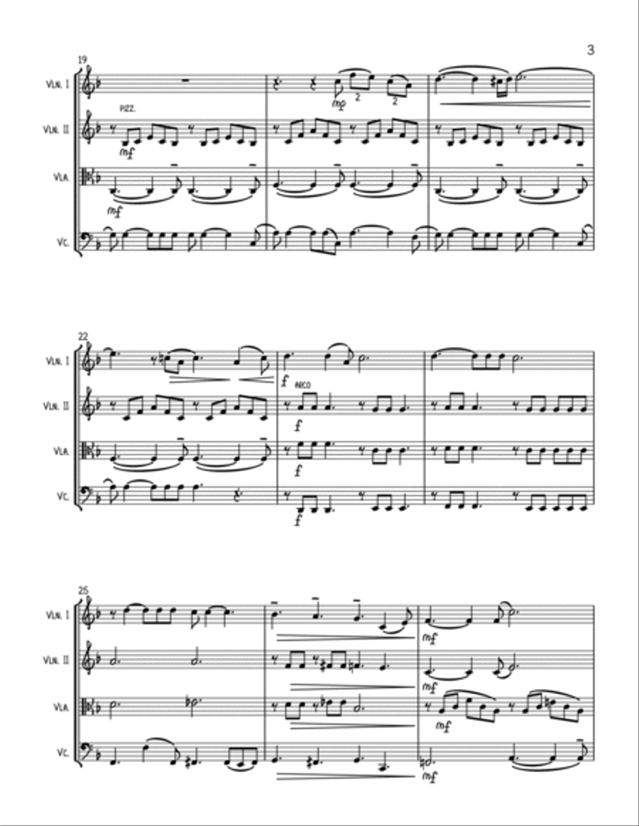 What A Wonderful World String Quartet scores gallery preview page 3