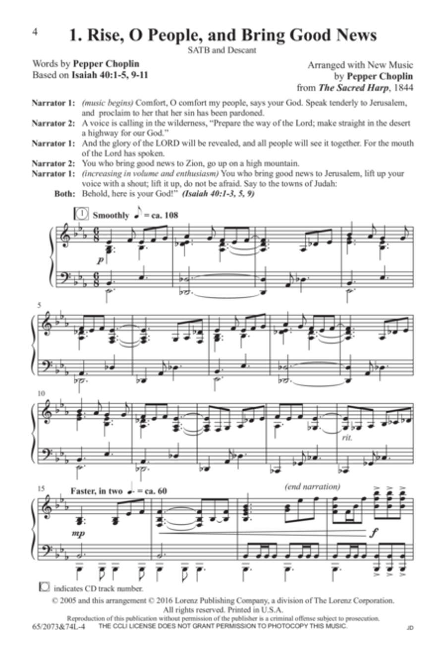 Go Sing It on the Mountain - SATB Score with Performance CD 4-Part scores gallery preview page 5