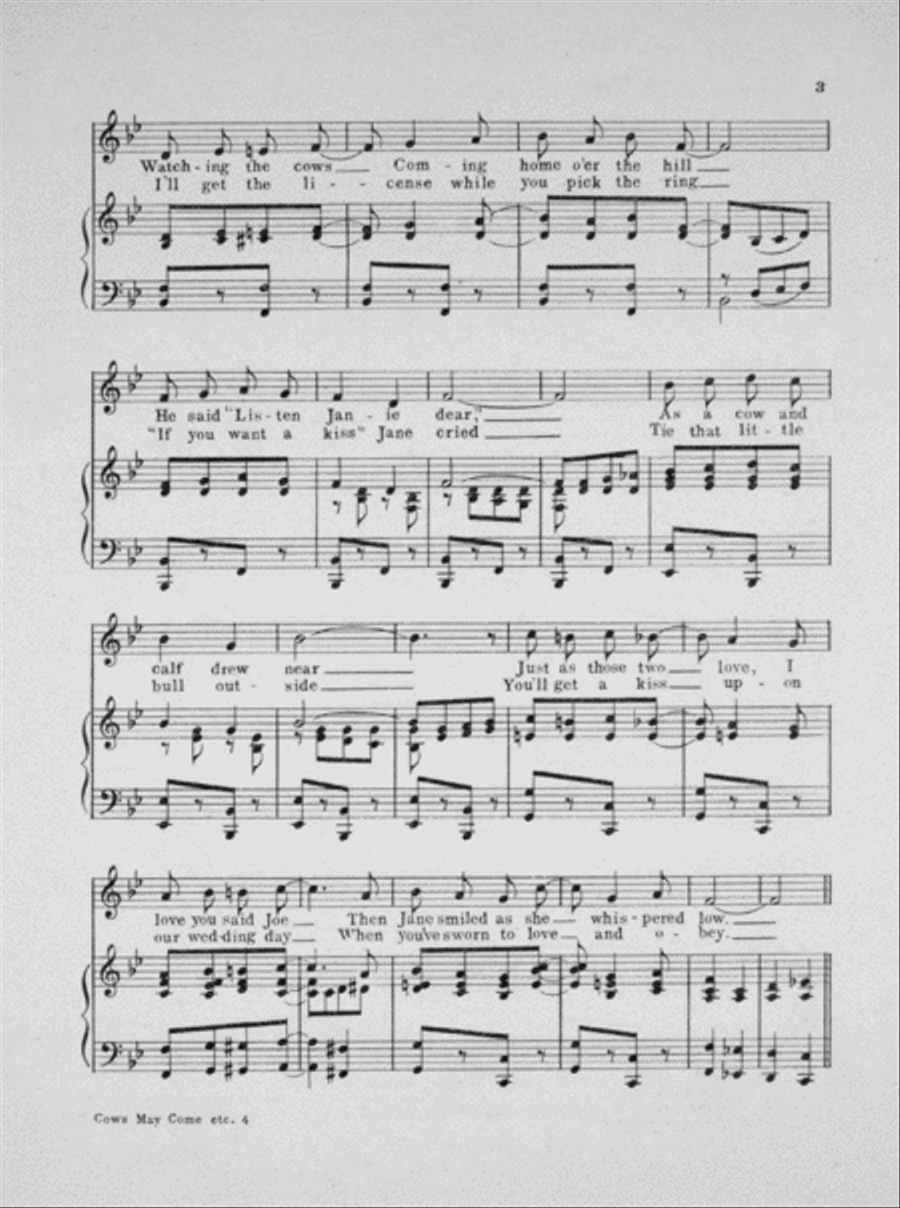 (Cows My Come and Cows May Go), But The Bull Goes On Forever Voice scores gallery preview page 3