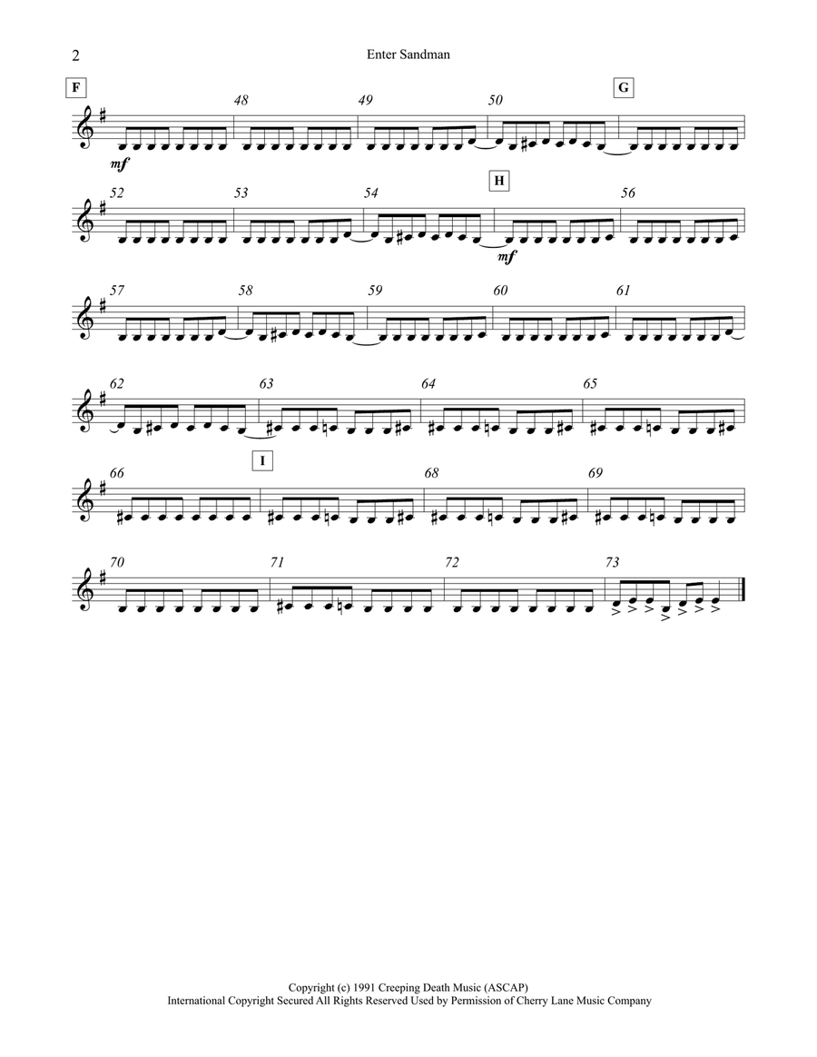 Enter Sandman String Quartet scores gallery preview page 4