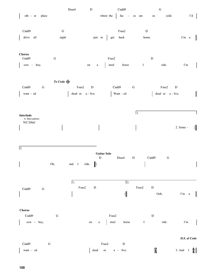 Wanted Dead Or Alive Acoustic Guitar scores gallery preview page 2