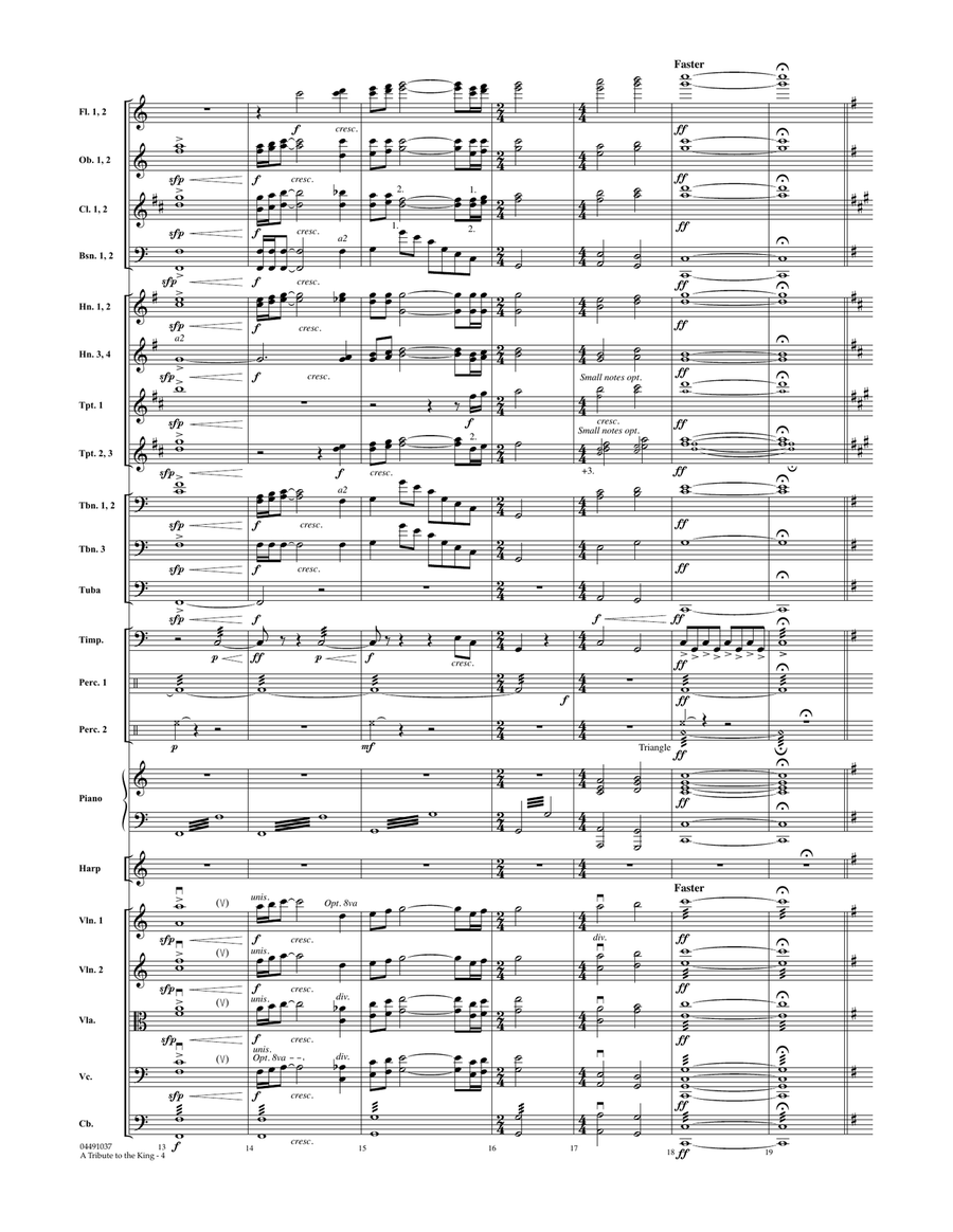 A Tribute to the King (The Music of Elvis Presley) - Conductor Score (Full Score) Full Orchestra scores gallery preview page 4