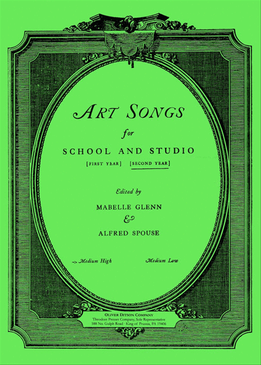Art Songs Art Songs Chamber Music scores gallery preview page 1