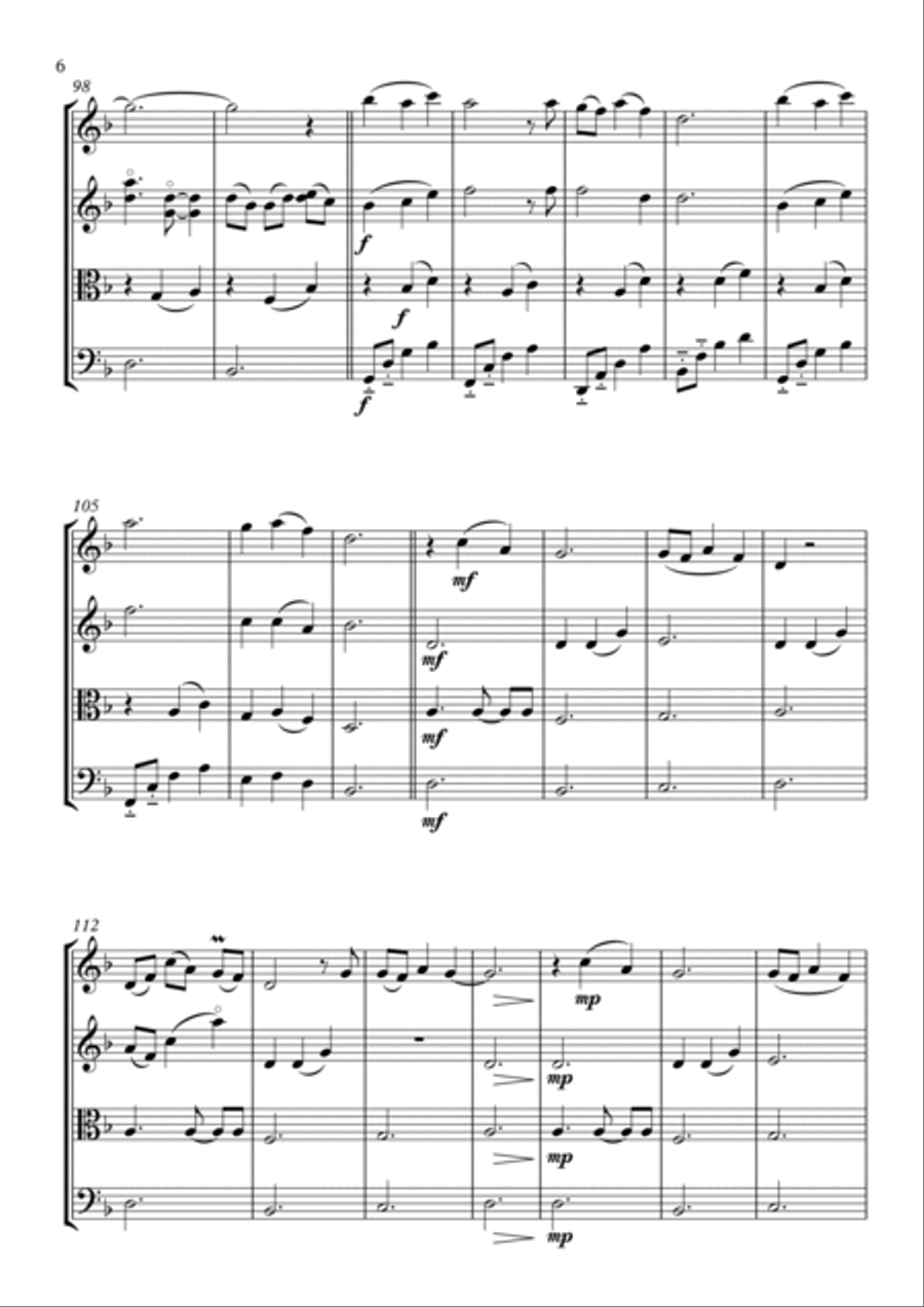 My Love String Quartet scores gallery preview page 6