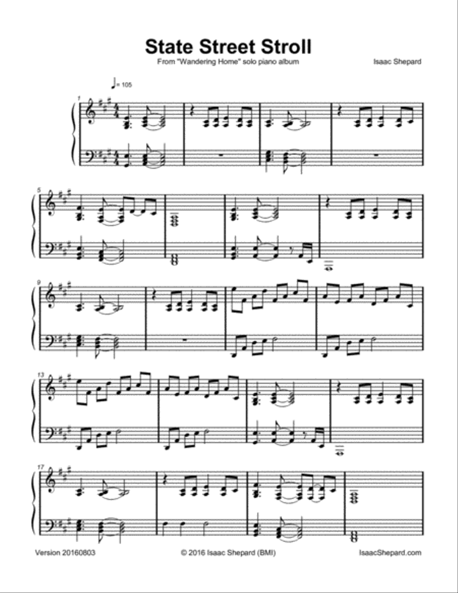 State Street Stroll Piano Solo scores gallery preview page 2