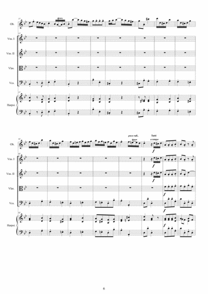 Six Oboe Concertos for Oboe, Strings and Continuo - Book 2 - Scores and Parts