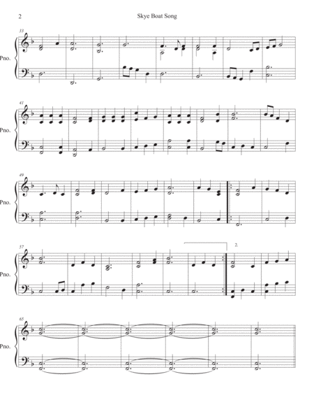 Skye Boat Song for Trio Piano Violin Cello Intermediate image number null