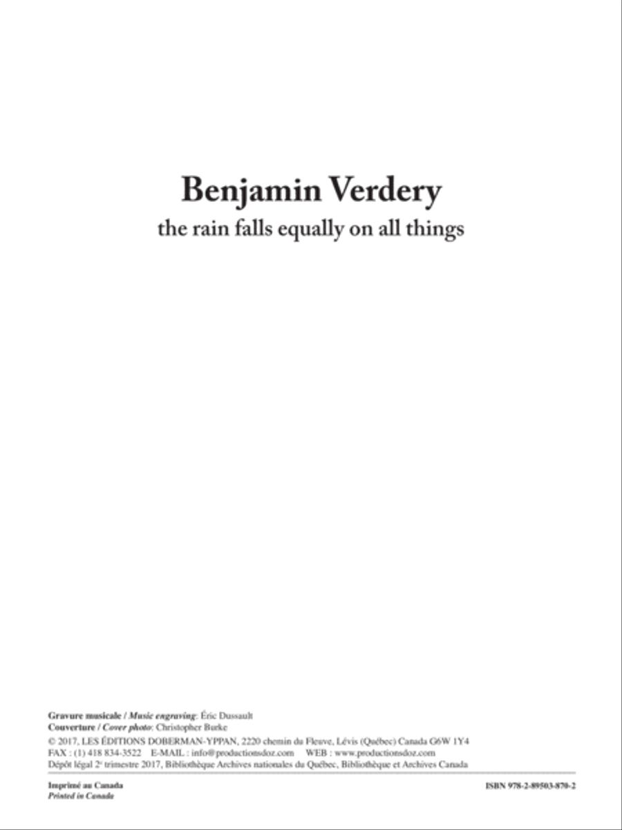 the rain falls equally on all things Classical Guitar scores gallery preview page 1