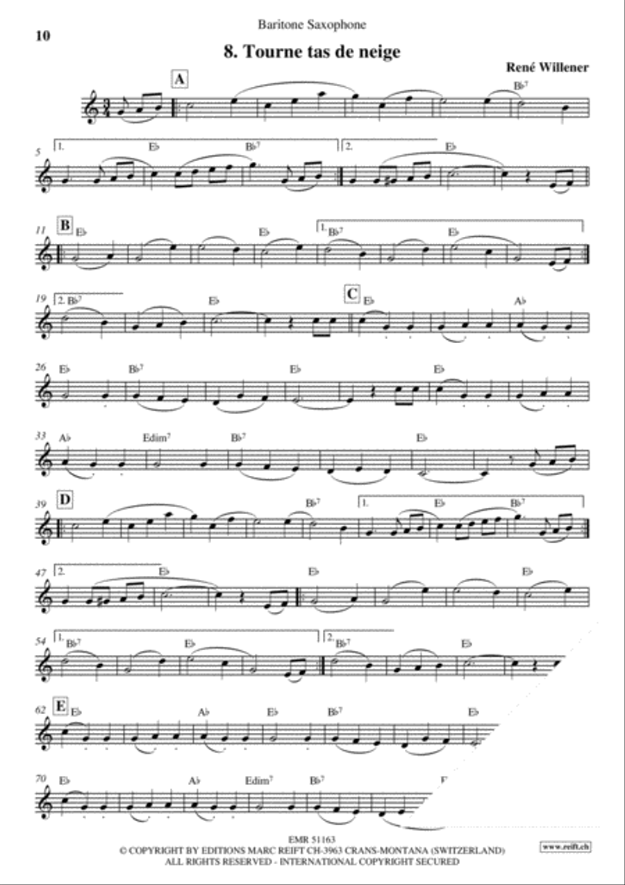 La Fete au Chalet Volume 4 Baritone Saxophone scores gallery preview page 10
