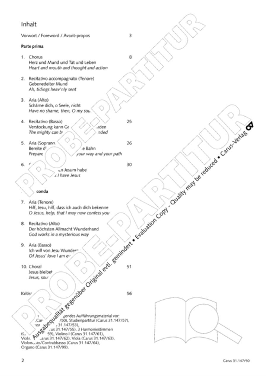 Heart and mouth and thought and action (Herz und Mund und Tat und Leben) (Herz und Mund und Tat und Leben) 4-Part scores gallery preview page 3