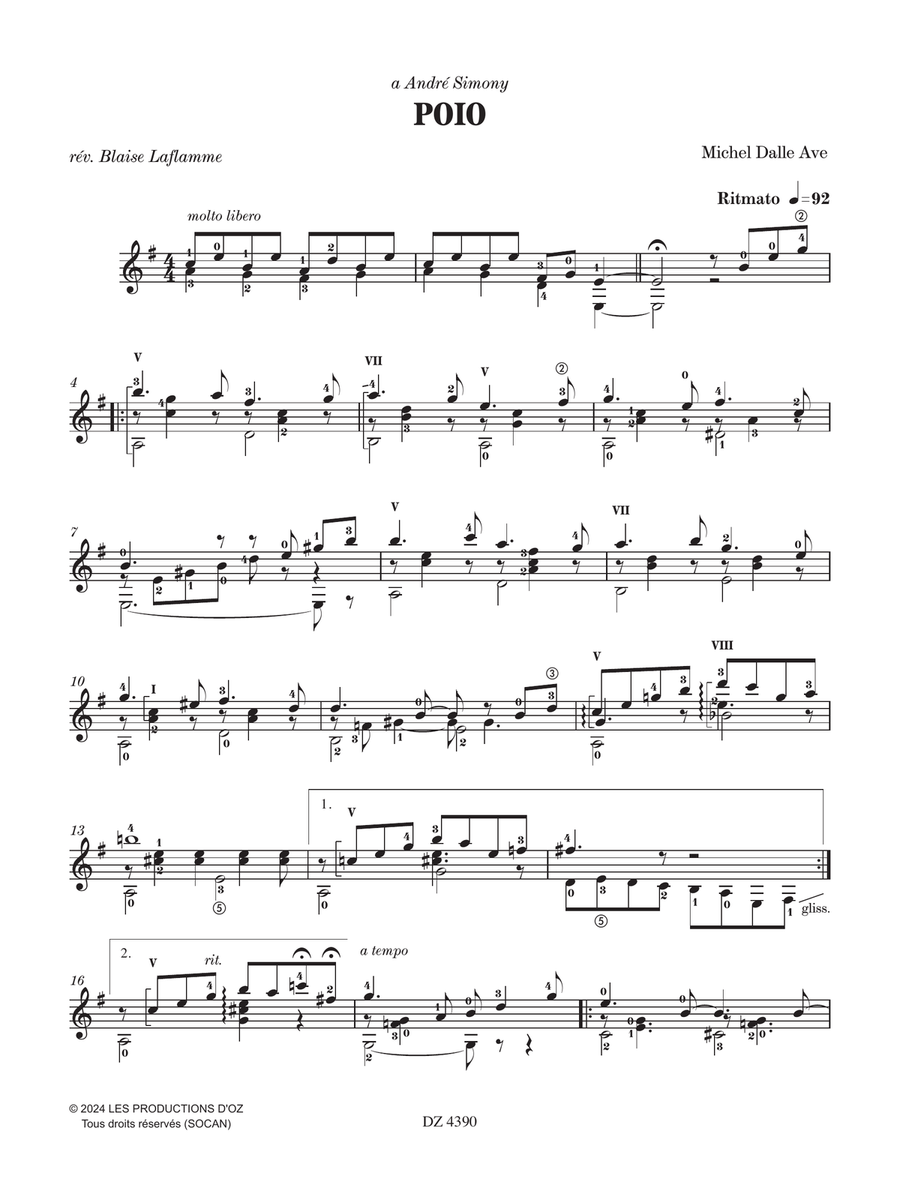 Poio Classical Guitar scores gallery preview page 3