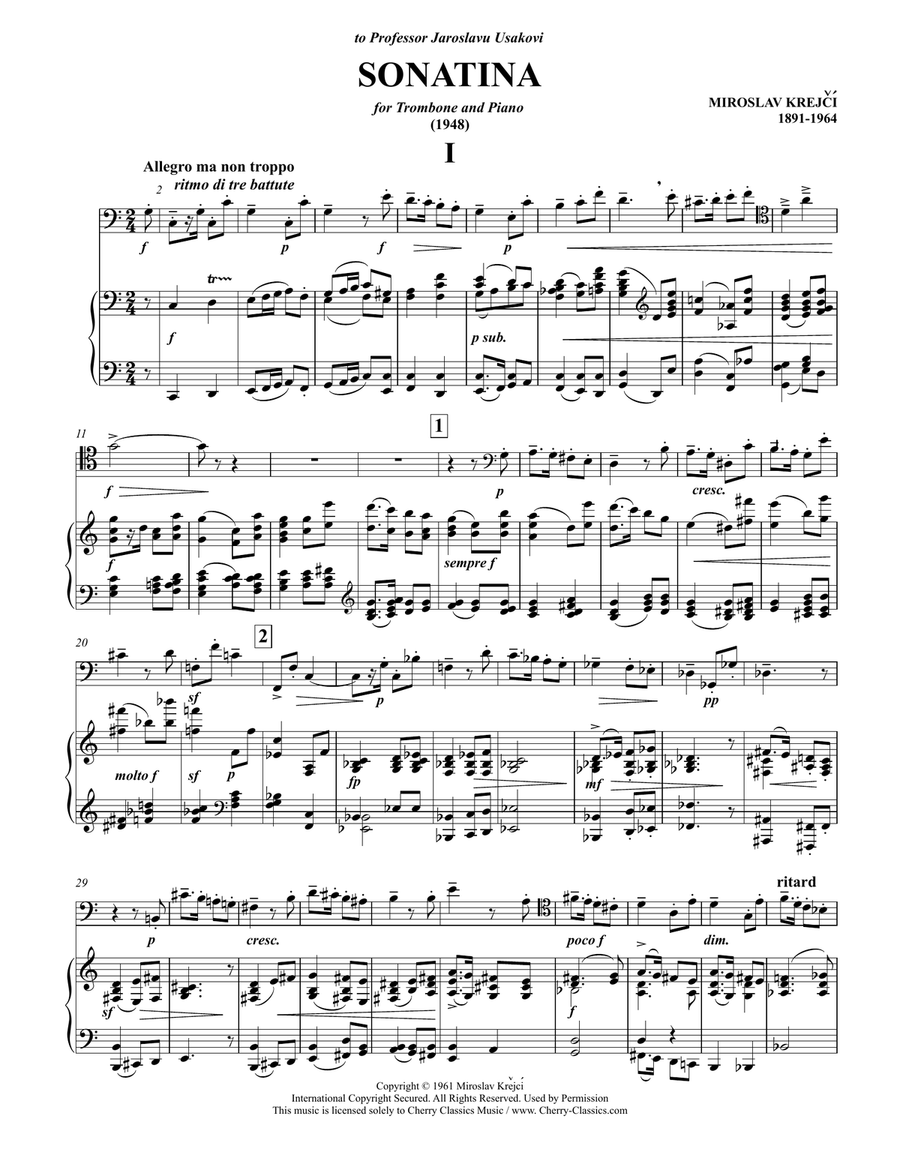 Sonatina for Trombone & Piano