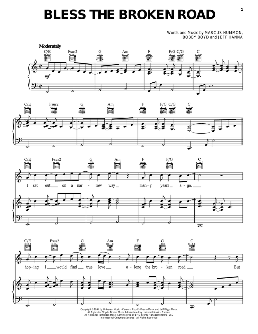 Bless The Broken Road Acoustic Guitar scores gallery preview page 1