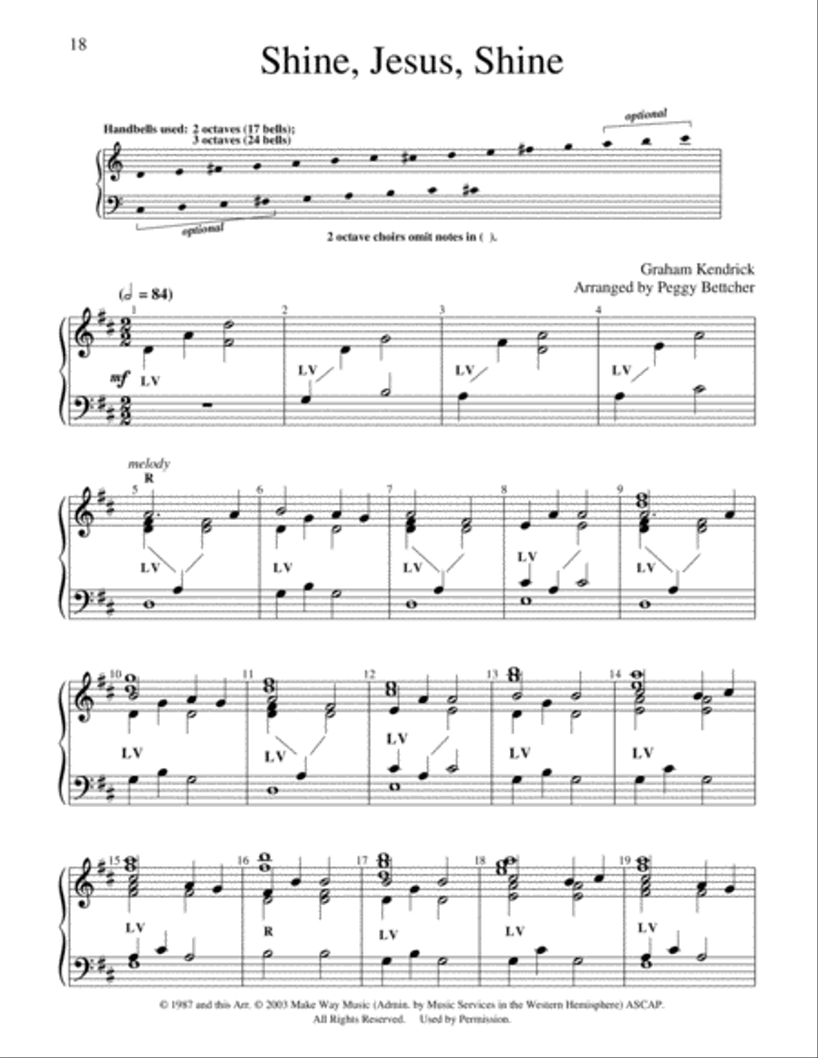 Easy to Ring Praise and Worship 3-Octaves scores gallery preview page 30