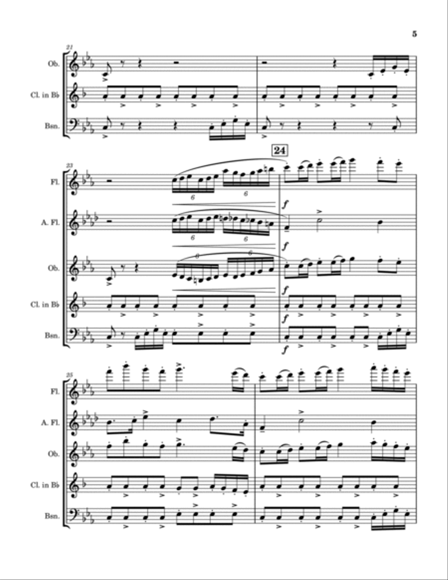 Failure Woodwind Quintet scores gallery preview page 5