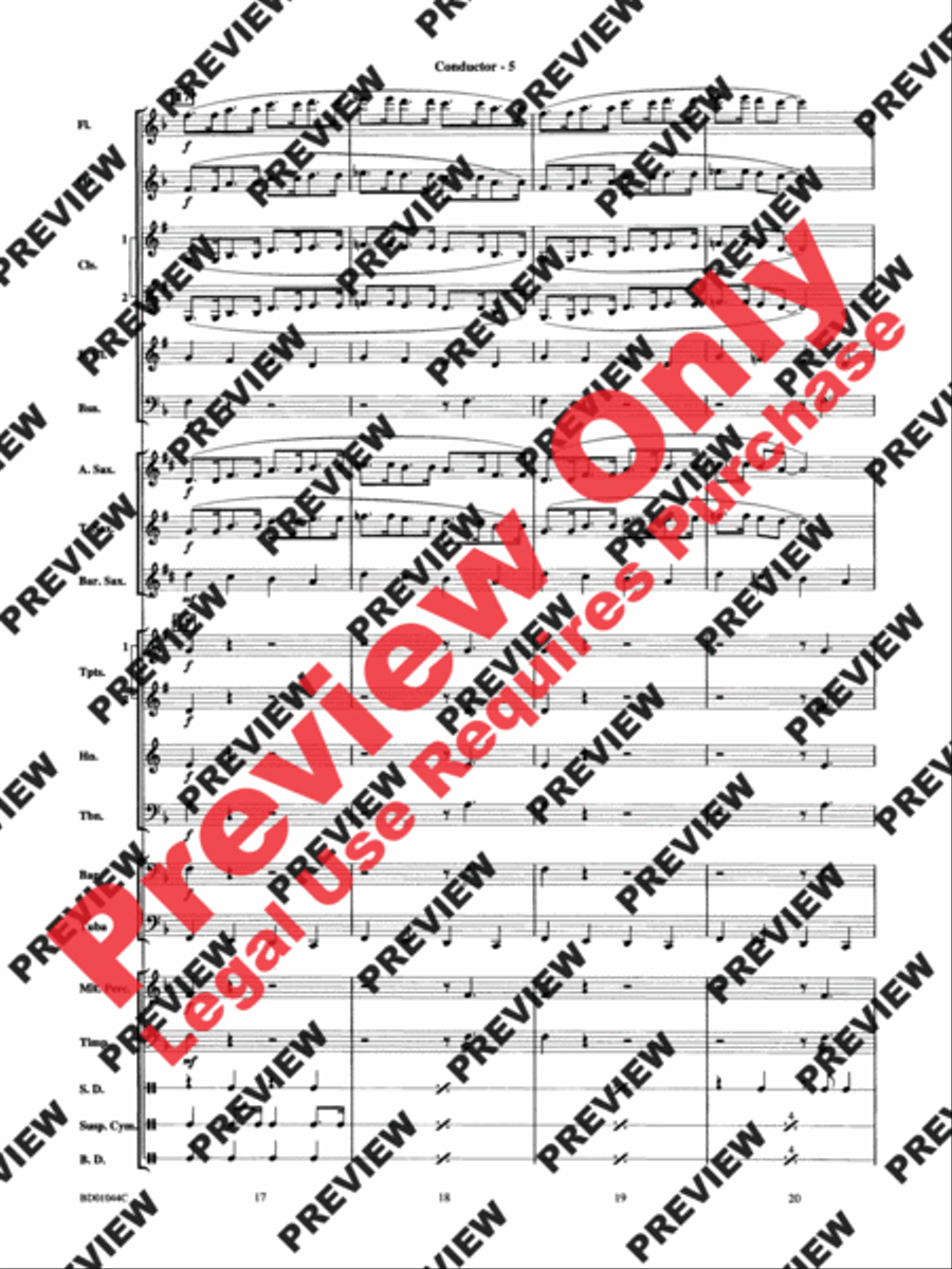 Clarinet Boogie Concert Band scores gallery preview page 7