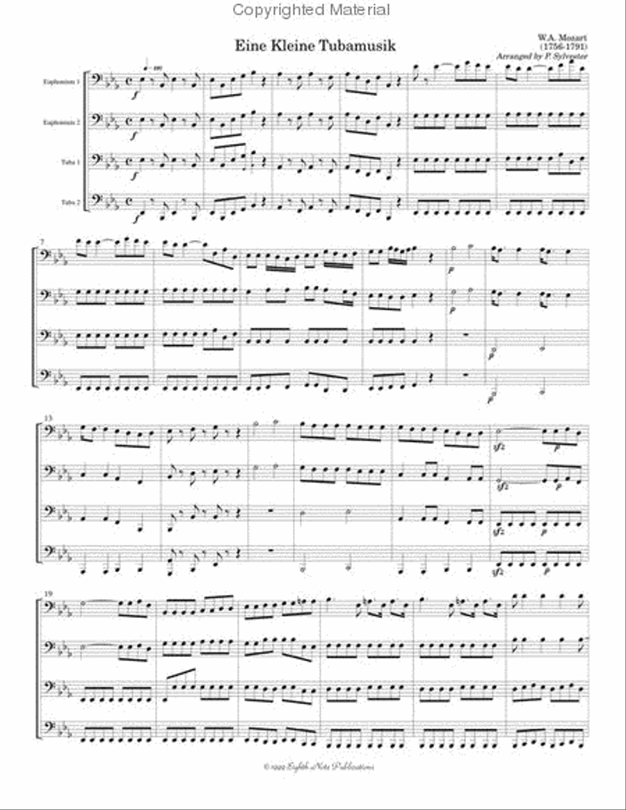 Eine Kleine Tubamusic Eine Kleine Tubamusic Brass Ensemble scores gallery preview page 2