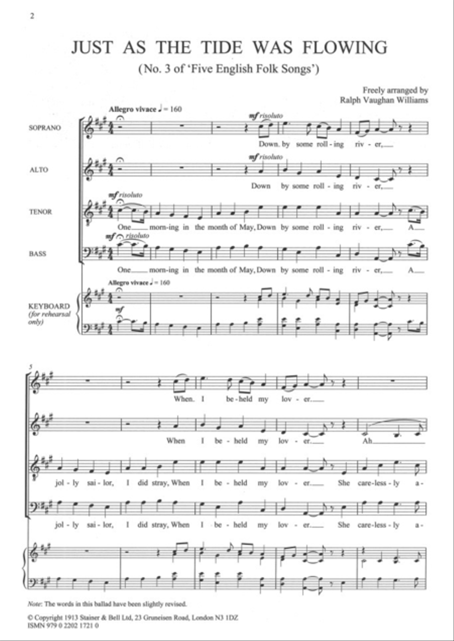 Just as the Tide was Flowing 4-Part scores gallery preview page 2