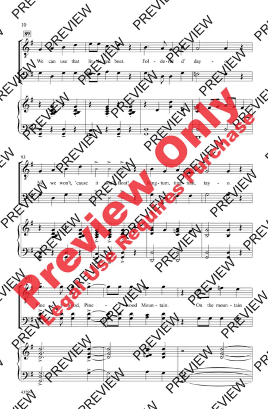 Pineywood Mountain Men's Choir scores gallery preview page 10