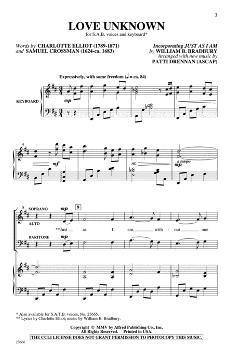 Love Unknown 3-Part scores gallery preview page 2